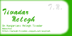 tivadar melegh business card